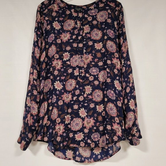 Lucky Brand Tops - Lucky Brand Floral Peasant Top Size Large